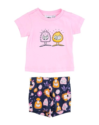 ADIDAS ORIGINALS Baby co-ord  SHORT TEE SET
 Pink 100% Organic cotton
