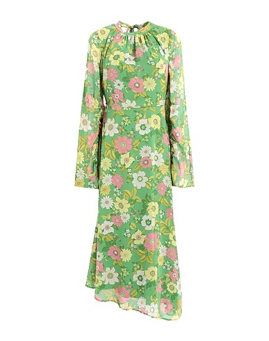 TOPSHOP Midi dress Green 100% Polyester