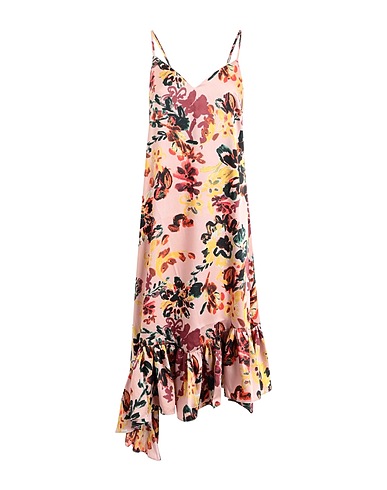 TOPSHOP Midi dress Light brown 100% Polyester