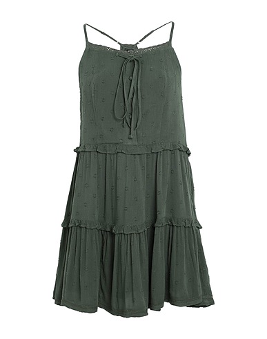 SUPERDRY Vestito corto Verde militare 100% Viscosa