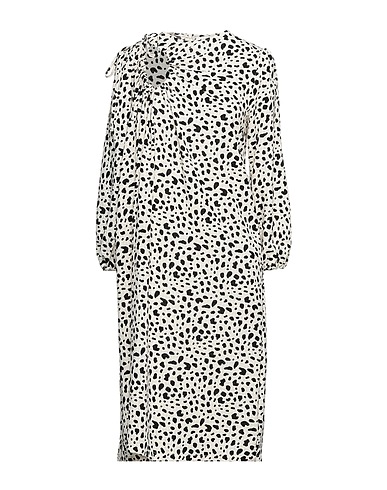 CUBIC Midi-Kleid Elfenbein 100% Polyester