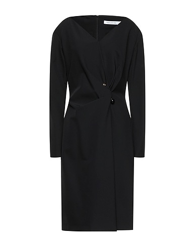 SIMONA CORSELLINI Midi dress Black 88% Polyamide, 12% Elastane