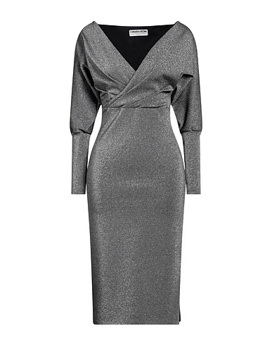 CHIARA BONI LA PETITE ROBE Midi dress Charcoal 72% Polyamide, 28% Elastane