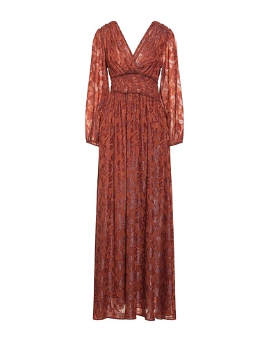 PINKO Long dress Brown 100% Polyester