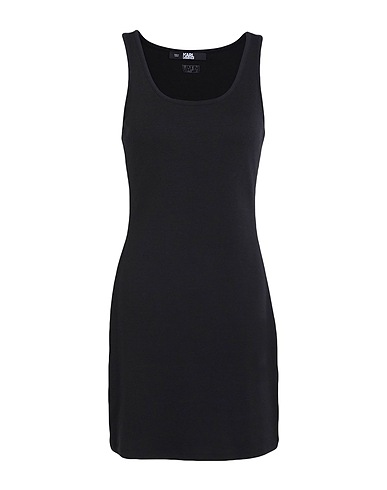 KARL LAGERFELD x AMBER VALLETTA Kurzes Kleid KLXAV RIB TANK DRESS
 Schwarz 48% Lyocell, 48% Organische Baumwolle, 4% Elastan
