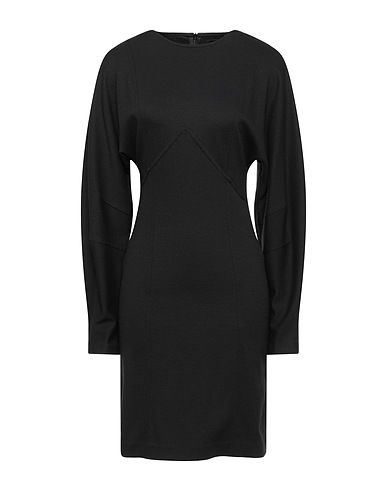 DONDUP Kurzes Kleid Schwarz 67% Viskose, 28% Polyamid, 5% Elastan