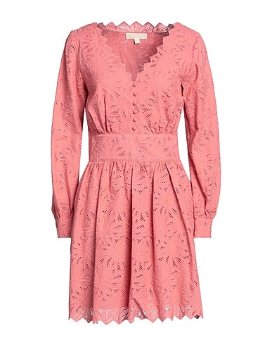 MICHAEL MICHAEL KORS Short dress PALM EYELET FIT FLARE DRS
 Antique rose 100% Cotton