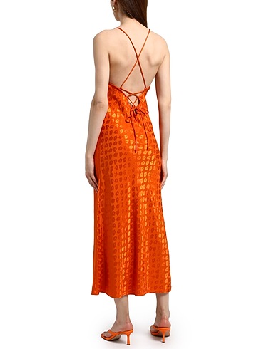 TOPSHOP Κομψό φόρεμα Πορτοκαλί 57% Βισκόζη, 43% Πολυεστέρας