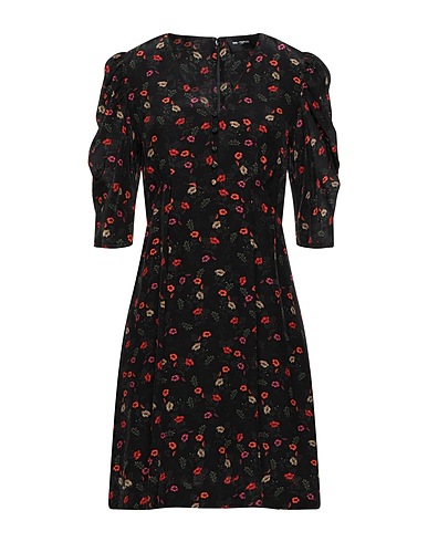 THE KOOPLES Short dress Black 53% Silk, 47% Viscose