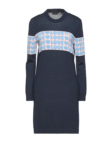LOVE MOSCHINO Tubino Blu notte 50% Acrilico, 50% Lana