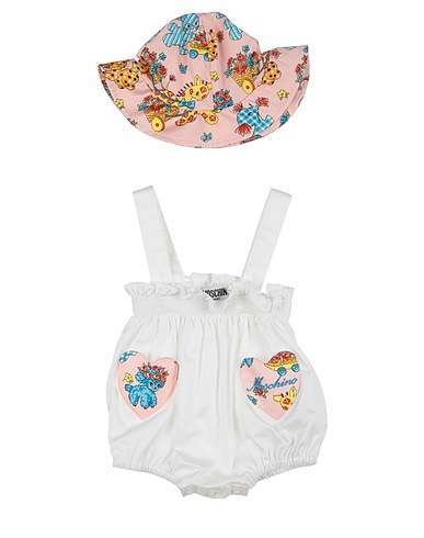 MOSCHINO BABY Baby-Set Weiß 97% Baumwolle, 3% Elastan, Polyester