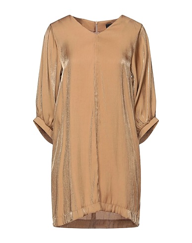 MARC ELLIS Short dress Camel 75% Viscose, 25% Nylon