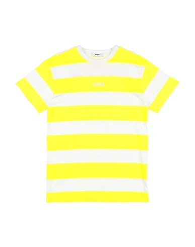 MSGM Kleid Gelb 100% Baumwolle