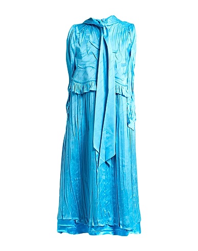 BALENCIAGA Midi dress Turquoise 100% Silk, Viscose