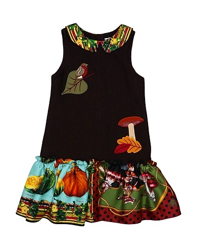 DOLCE&GABBANA Elegantes Kleid Dunkelbraun 50% Schurwolle, 50% Seide