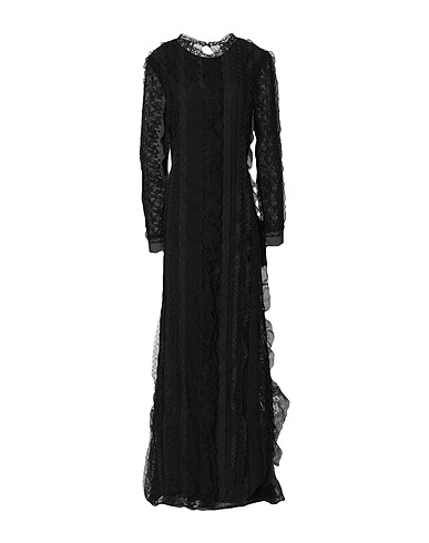 ERMANNO SCERVINO Long dress Black 60% Polyester, 40% Polyamide, Silk