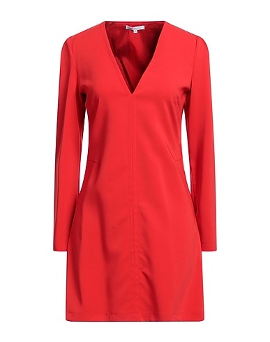 PATRIZIA PEPE Office dress Red 97% Polyester, 3% Elastane