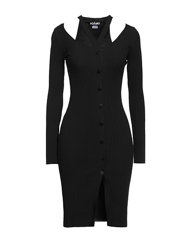 ANDREĀDAMO Sheath dress Black 80% Viscose, 10% Polyester, 9% Polyamide, 1% Elastane