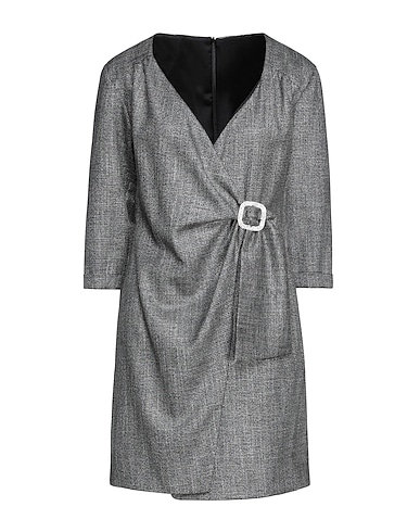 HANITA Sheath dress Grey 60% Polyester, 36% Viscose, 4% Elastane
