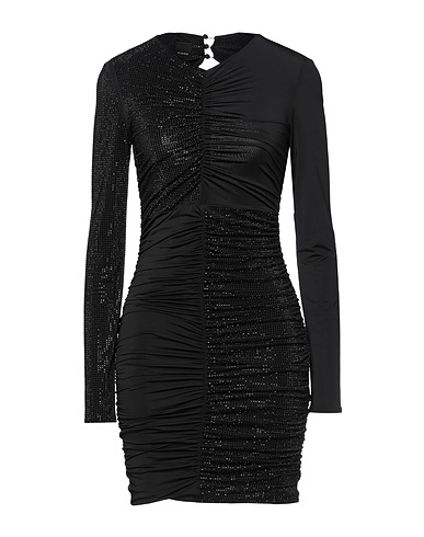 PINKO Sequin dress Black 90% Polyester, 10% Elastane, Glass