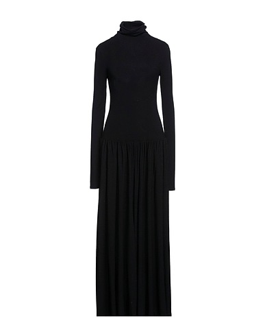 SPORTMAX Long dress Black 66% Viscose, 28% Wool, 6% Elastane