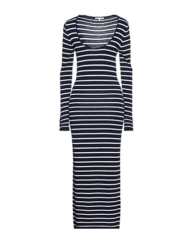 PATRIZIA PEPE Long dress Midnight blue 50% Viscose, 30% Polyamide, 20% Wool
