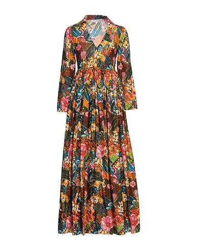 CONNOR & BLAKE Long dress Dark green 100% Cotton