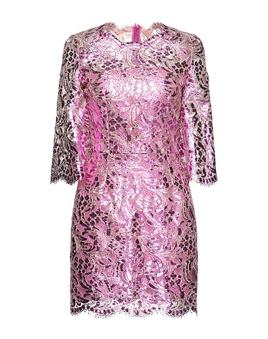 DOLCE&GABBANA Short dress Fuchsia 80% Cotton, 10% Viscose, 10% Polyamide