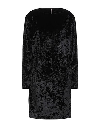 MANILA GRACE Short dress Black 90% Polyester, 10% Elastane