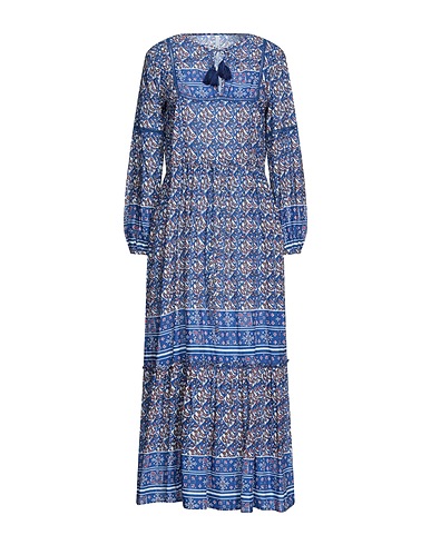 PEPE JEANS ロングワンピース・ドレス ブルー コットン 55% / レーヨン 45%