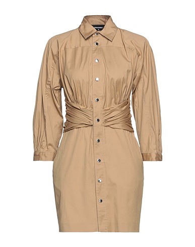 DSQUARED2 Vestito chemisier Khaki 97% Cotone, 3% Elastan, Poliestere