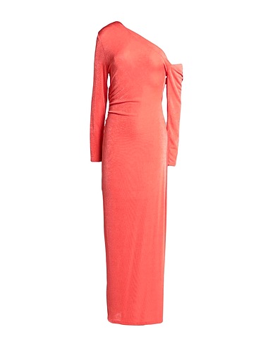 MARC ELLIS Long dress Salmon pink 92% Polyester, 8% Elastane