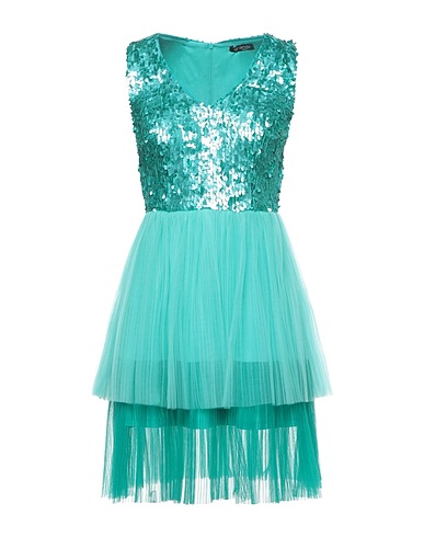 CAMILLA  Milano Short dress Green 100% Polyester, Polyamide, Elastane