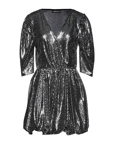 VANESSA SCOTT Kurzes Kleid Silber 87% Nylon, 7% Metallfaser, 6% Elastan