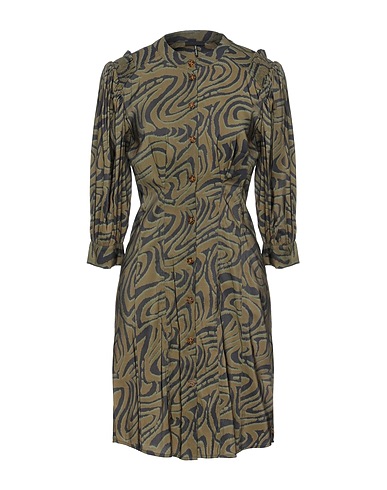 MAISON SCOTCH Shirt dress Military green 80% EcoVero™ viscose, 20% Polyester