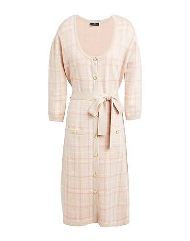 ELISABETTA FRANCHI Midi dress Light pink 87% Wool, 13% Polyamide