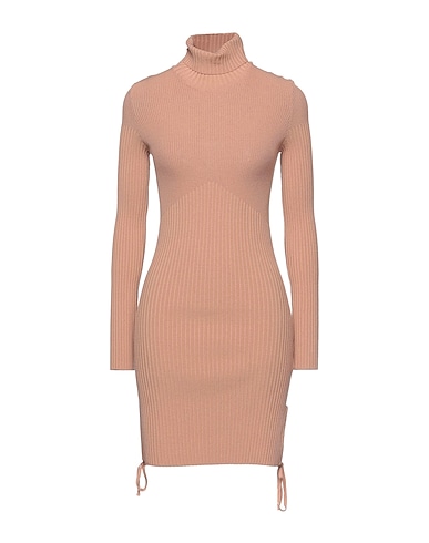 ANDREĀDAMO Sheath dress Light brown 80% Viscose, 10% Polyester, 9% Polyamide, 1% Elastane