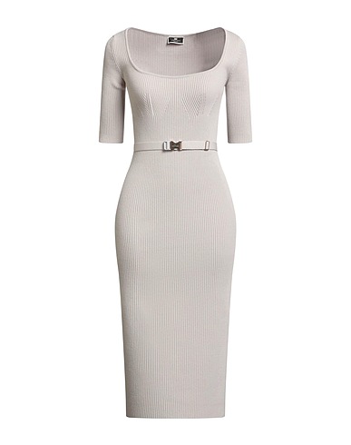 ELISABETTA FRANCHI Midi dress Light grey 70% Viscose, 30% Polyester