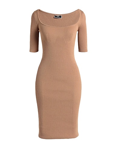 ELISABETTA FRANCHI Midi dress Camel 70% Viscose, 30% Polyester
