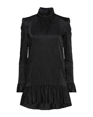 SAINT LAURENT Short dress Black 52% Acetate, 34% Wool, 14% Viscose