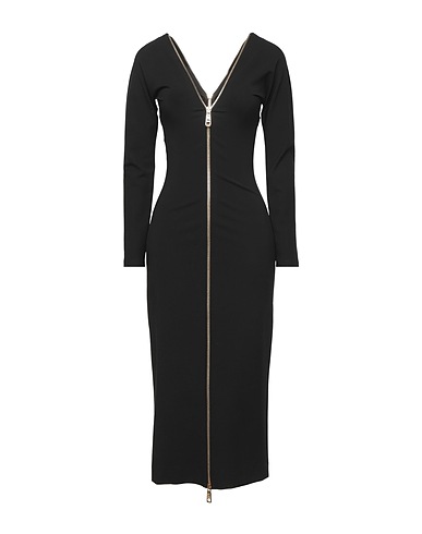 DOLCE&GABBANA Midi dress Black 75% Viscose, 17% Polyamide, 8% Elastane