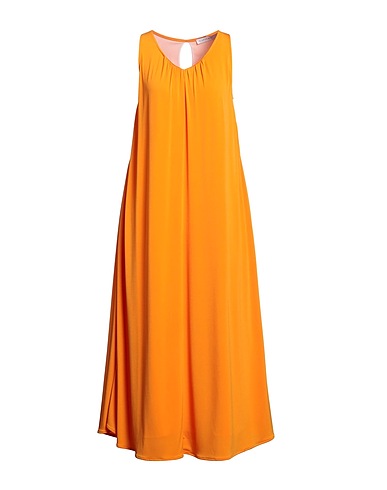 CAFèNOIR Midi dress Mandarin 95% Polyester, 5% Elastane