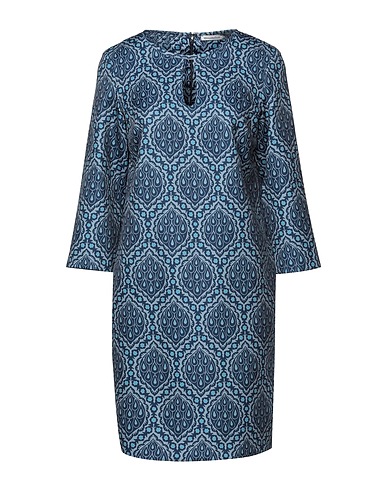 CAMICETTASNOB Short dress Slate blue 63% Polyester, 33% Viscose, 4% Elastane