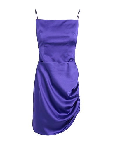 NINEMINUTES Robe courte MINI ABITO IN RASO Violet 97% Polyester, 3% Élasthanne