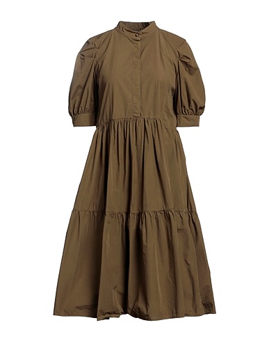ALESSIA SANTI Midi dress Military green 100% Cotton