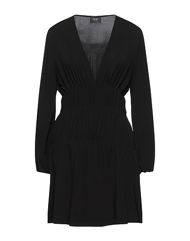 LIU •JO Short dress Black 94% Viscose, 6% Elastane