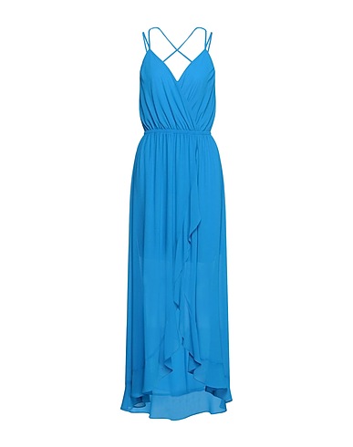 TWINSET Long dress Azure 100% Polyester