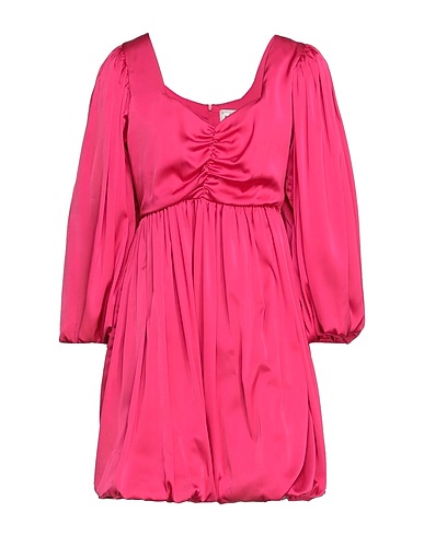 MARIUCCIA Short dress Fuchsia 100% Polyester, Cotton, Elastane