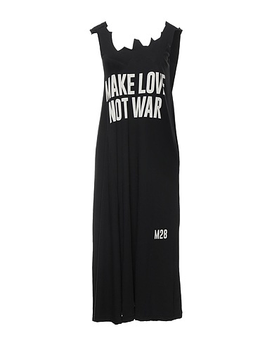 YOHJI YAMAMOTO Midi-Kleid Schwarz 100% Baumwolle