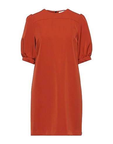 SOLOTRE Short dress Rust 88% Polyester, 12% Elastane